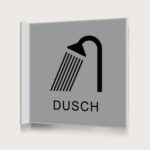 Flaggskylt Dusch Silver 150 x 150 mm