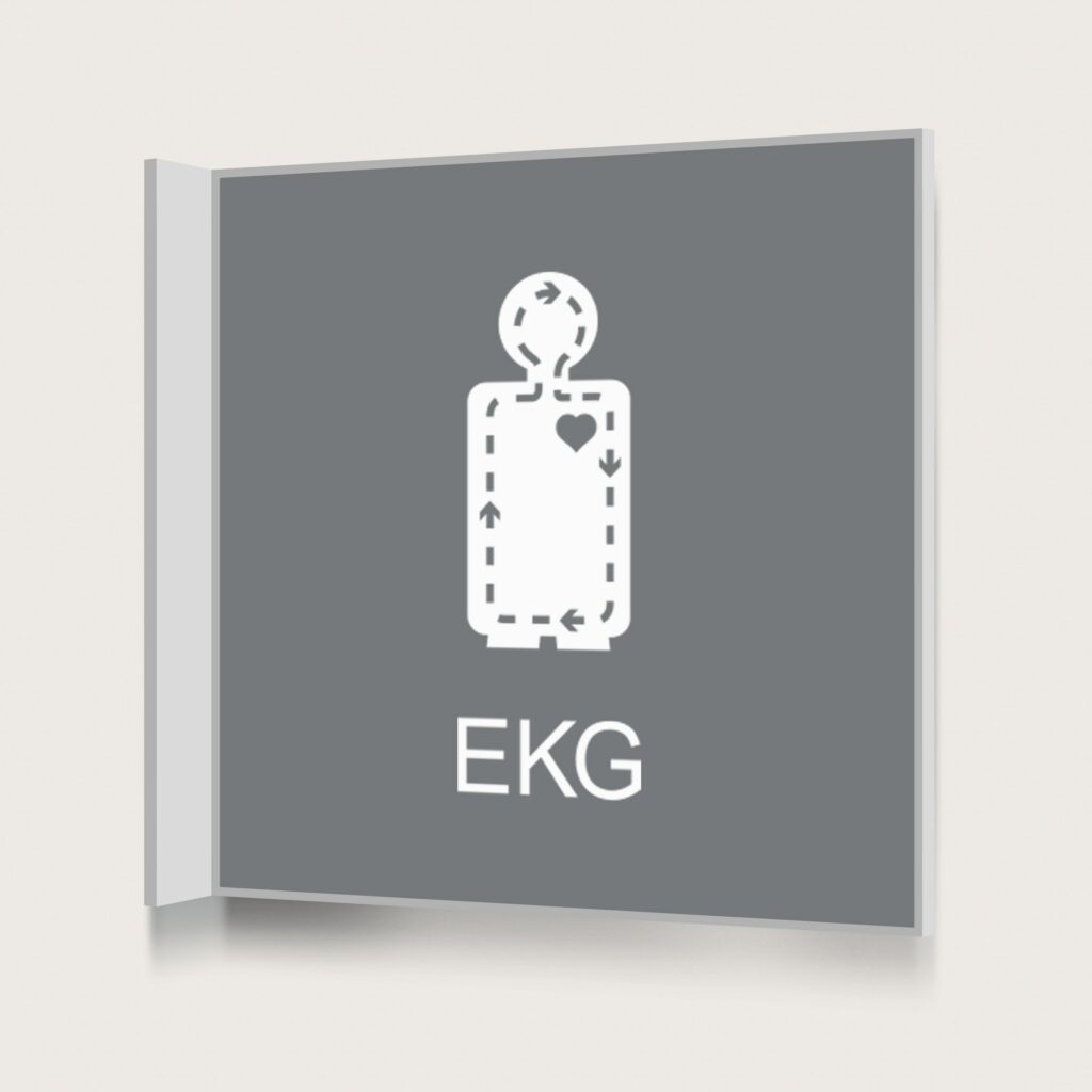 Flaggskylt EKG Grå 150 x 150 mm