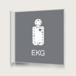 Flaggskylt EKG Grå 150 x 150 mm