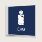 Flaggskylt EKG Mörkblå 150 x 150 mm