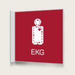 Flaggskylt EKG Röd 150 x 150 mm