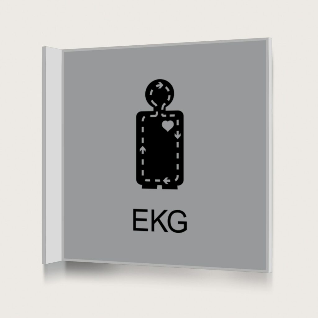 Flaggskylt EKG Silver 150 x 150 mm