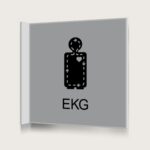 Flaggskylt EKG Silver 150 x 150 mm