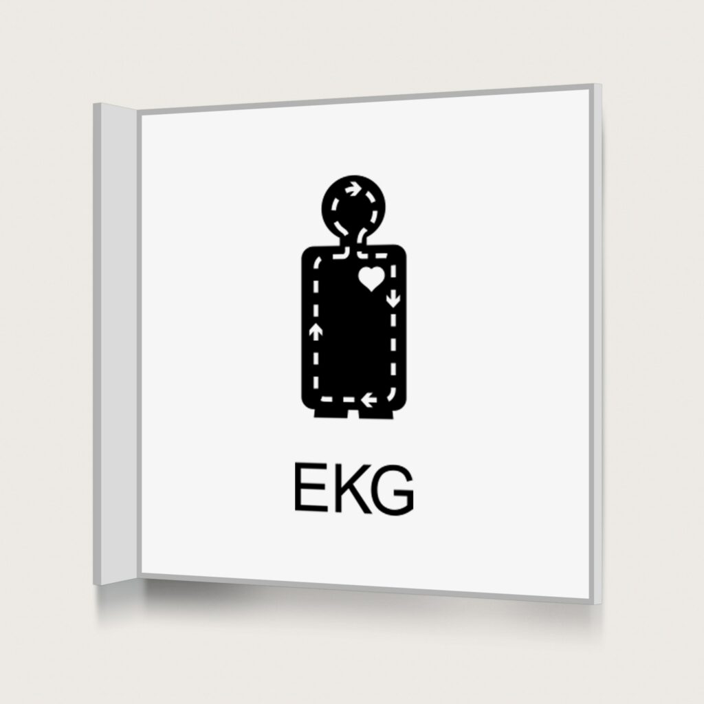 Flaggskylt EKG Vit 150 x 150 mm