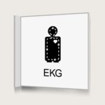 Flaggskylt EKG Vit 150 x 150 mm