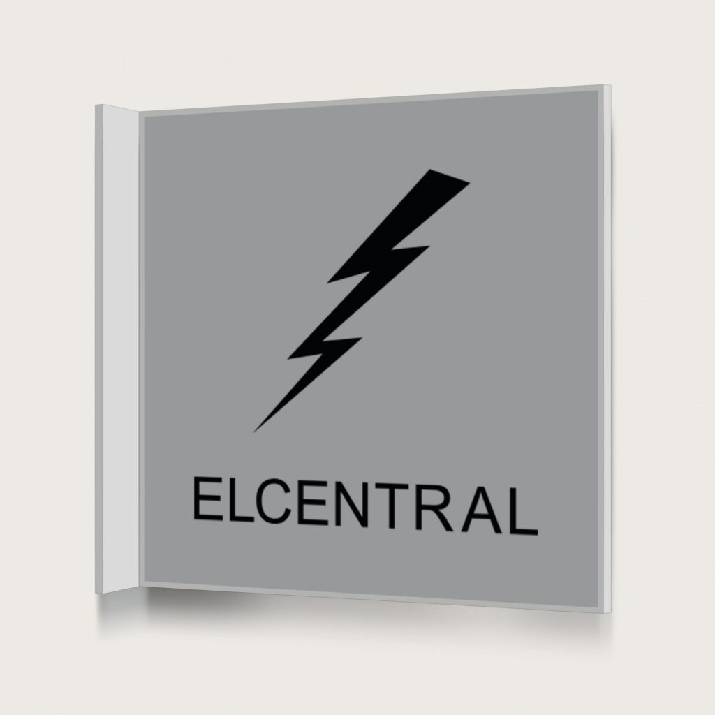 Flaggskylt Elcentral Silver 150 x 150 mm