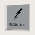 Flaggskylt Elcentral Silver 150 x 150 mm