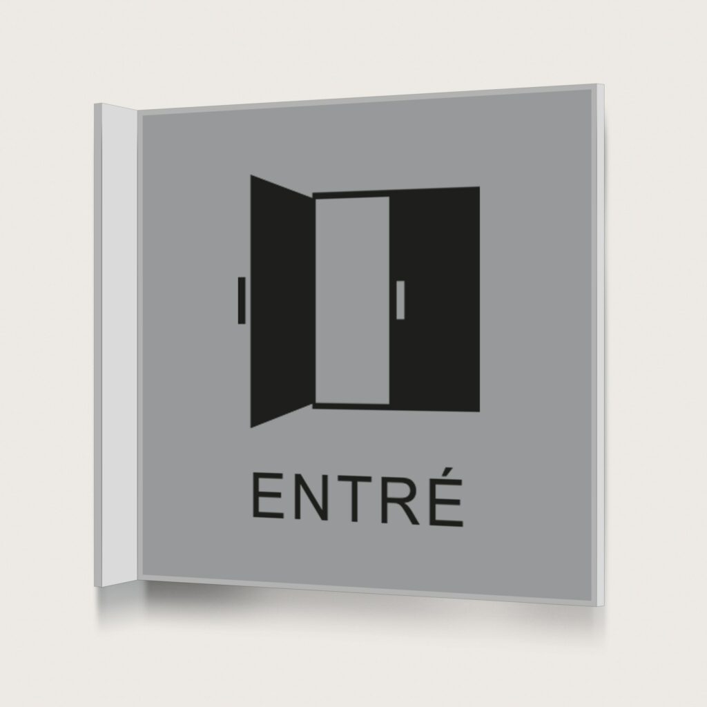 Flaggskylt Entré Silver 150 x 150 mm