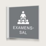 Flaggskylt Examensal Grå 150 x 150 mm