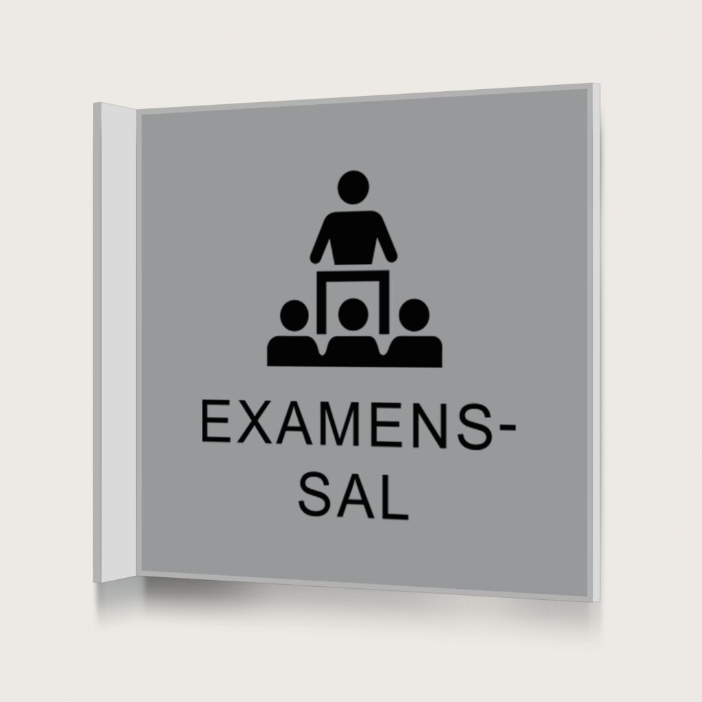 Flaggskylt Examensal Silver 150 x 150 mm