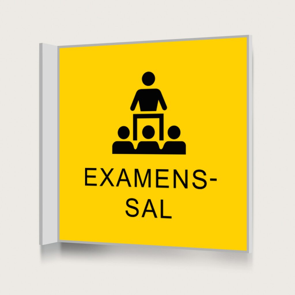 Flaggskylt Examensal Gul 150 x 150 mm