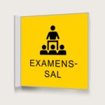 Flaggskylt Examensal Gul 150 x 150 mm