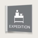 Flaggskylt Expedition Grå 150 x 150 mm