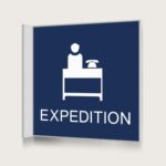 Flaggskylt Expedition Mörkblå 150 x 150 mm