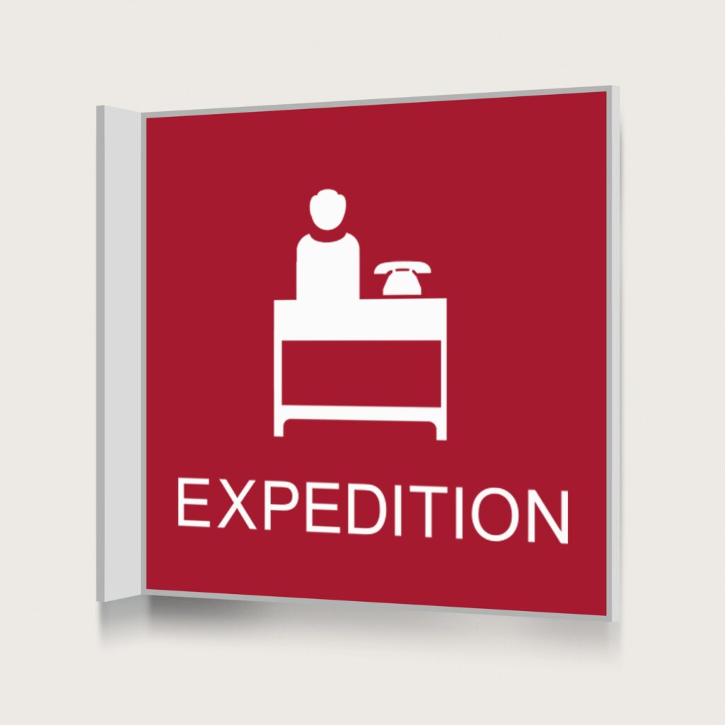 Flaggskylt Expedition Röd 150 x 150 mm