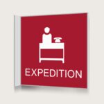 Flaggskylt Expedition Röd 150 x 150 mm