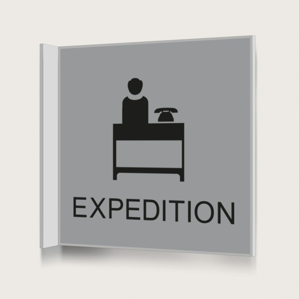 Flaggskylt Expedition Silver 150 x 150 mm