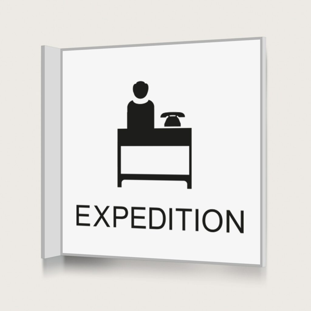 Flaggskylt Expedition Vit 150 x 150 mm