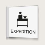 Flaggskylt Expedition Vit 150 x 150 mm
