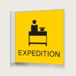 Flaggskylt Expedition Gul 150 x 150 mm