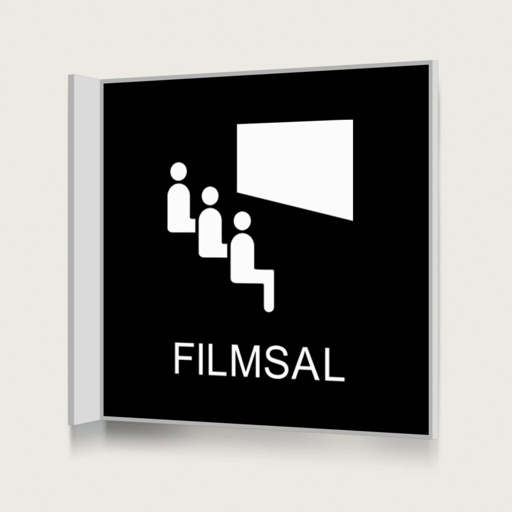 Flaggskylt Filmsal Svart 150 x 150 mm