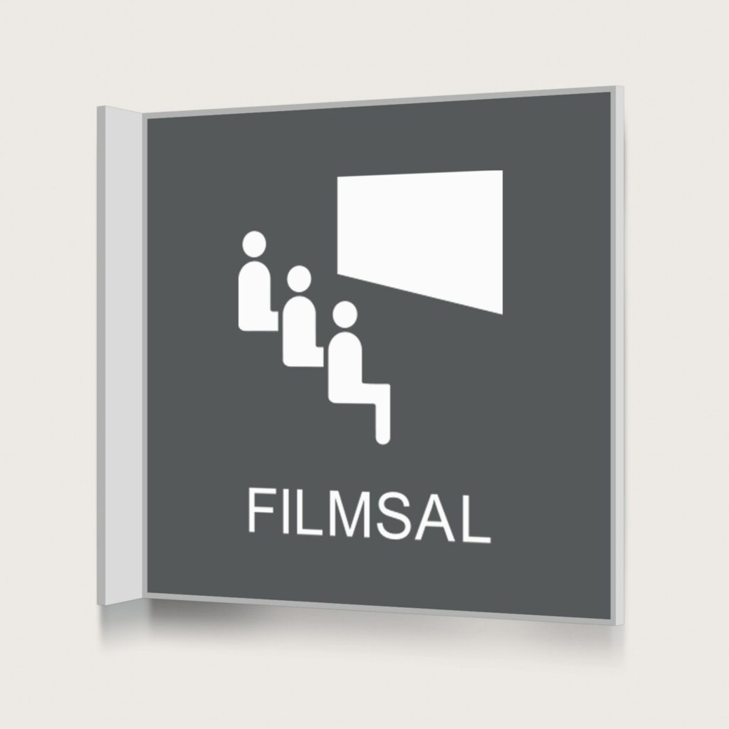 Flaggskylt Filmsal Charcoal 150 x 150 mm