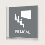 Flaggskylt Filmsal Grå 150 x 150 mm