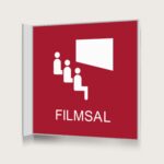 Flaggskylt Filmsal Röd 150 x 150 mm