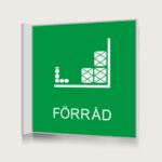 Flaggskylt Förråd Grön 150 x 150 mm
