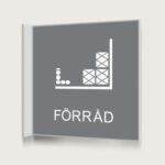 Flaggskylt Förråd Grå 150 x 150 mm