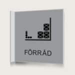 Flaggskylt Förråd Silver 150 x 150 mm