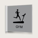 Flaggskylt Gym Silver 150 x 150 mm