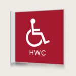 Flaggskylt HWC 2 Röd 150 x 150 mm