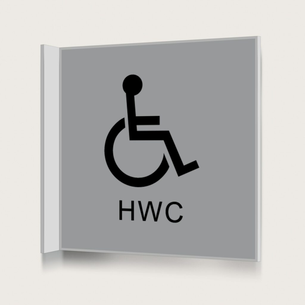 Flaggskylt HWC 2 Silver 150 x 150 mm