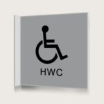 Flaggskylt HWC 2 Silver 150 x 150 mm