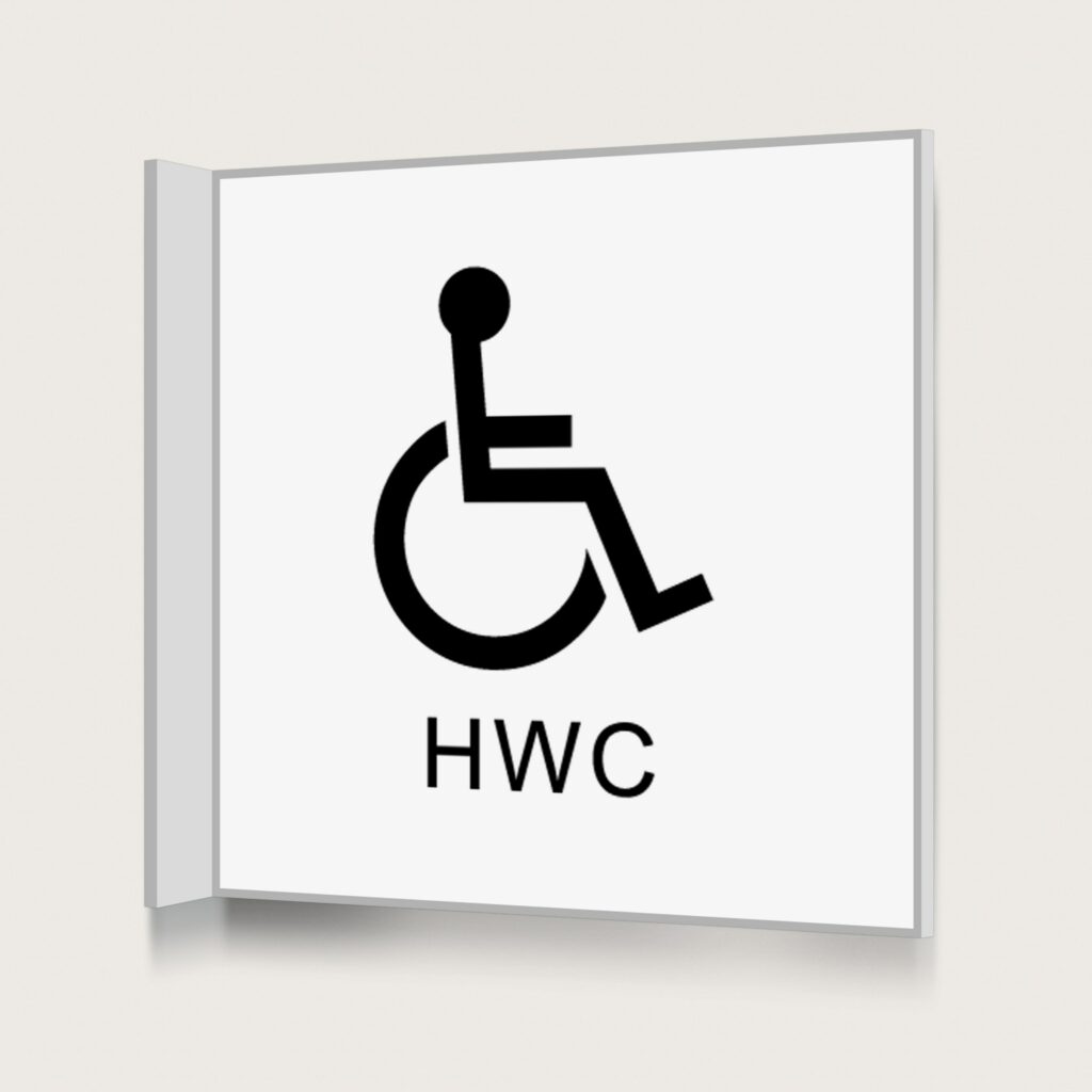 Flaggskylt HWC 2 Vit 150 x 150 mm