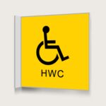 Flaggskylt HWC 2 Gul 150 x 150 mm