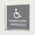 Flaggskylt Handikappsanpassad 150 x 150 mm
