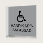 Flaggskylt Handikappsanpassad Silver 150 x 150 mm