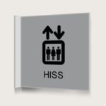 Flaggskylt Hiss 3 Silver 150 x 150 mm