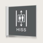Flaggskylt Hiss 2 Charcoal 150 x 150 mm
