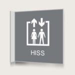 Flaggskylt Hiss Grå 150 x 150 mm