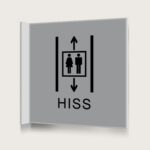 Flaggskylt Hiss 2 Silver 150 x 150 mm