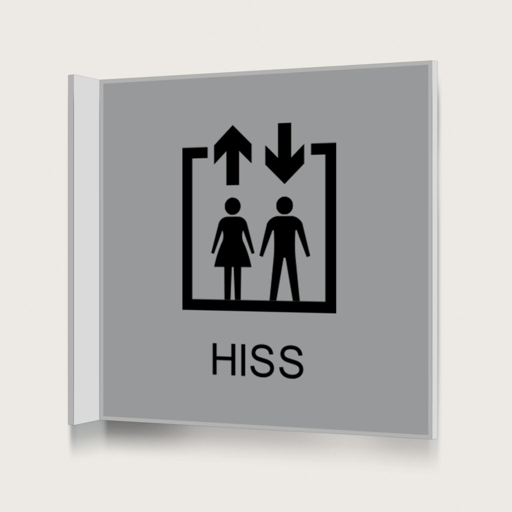 Flaggskylt Hiss Silver 150 x 150 mm