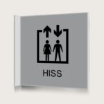 Flaggskylt Hiss Silver 150 x 150 mm