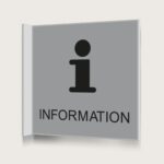 Flaggskylt Information Silver 150 x 150 mm