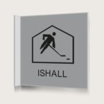 Flaggskylt Ishall Silver 150 x 150 mm