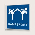 Flaggskylt Kampsport Blå 150 x 150 mm