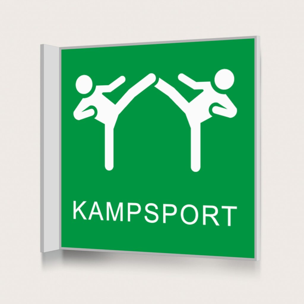 Flaggskylt Kampsport Grön 150 x 150 mm