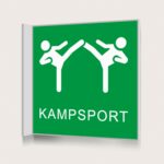 Flaggskylt Kampsport Grön 150 x 150 mm